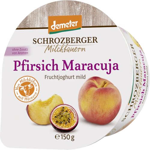 Schrozberger Milchbauern Bio Fruchtjoghurt mild Pfirsich-Maracuja (6 x 150 gr) von Schrozberger Milchbauern