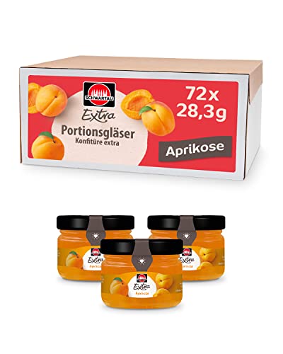 Schwartau Extra Aprikose, Konfitüre Portionsgläser, 72 x 28,3g von Schwartau