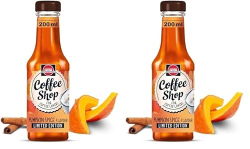 Schwartau Coffee Shop Pumpkin Spice Sirup - Barista-Qualität für Kaffee-Kreationen und Kaffeespezialitäten, Kaffeesirup nur mit natürlichen Aromen, 200ml (Packung mit 2) von Schwartau