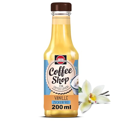 Schwartau Coffee Shop Vanille ohne Zucker, Kaffeesirup zum Verfeinern von Kaffeespezialitäten, 200ml von Schwartau