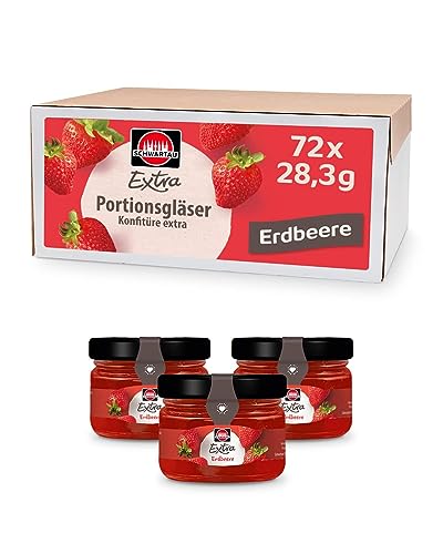 Schwartau Extra Erdbeere, Konfitüre Portionsgläser, 72 x 28,3g von Schwartau