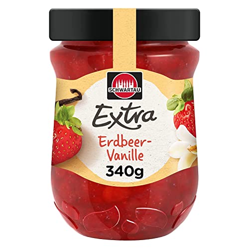 Schwartau Extra Erdbeere-Vanille, Konfitüre, 340g Glas von Schwartau