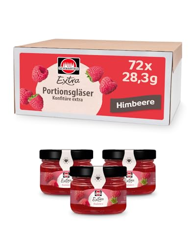 Schwartau Extra Himbeere, Konfitüre Portionsgläser, 72 x 28,3g Schwartau Extra Himbeere, Konfitüre Portionsgläser, 72 x 28,3g von Schwartau