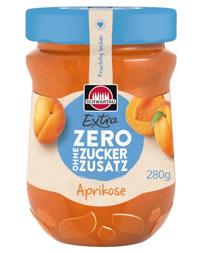Schwartau Extra Zero Aprikose, Fuchtaufstrich ohne Zuckerzusatz, 13 kcal pro 25g, 280g von Schwartau
