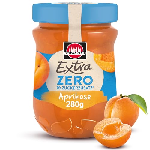 Schwartau Extra Zero Aprikose, Fuchtaufstrich ohne Zuckerzusatz, 13 kcal pro 25g, 280g von Schwartau