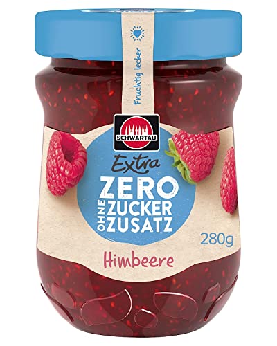 Schwartau Extra Zero Himbeere, Fruchtaufstrich ohne Zuckerzusatz, 12 kcal pro 25g, 280g von Schwartau