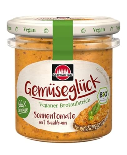 Schwartau Gemüseglück Sonnentomate mit Basilikum, veganer Bio Gemüseaufstrich, 135 g von Schwartau