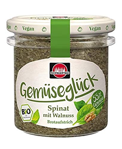 Schwartau Gemüseglück Spinat mit Walnuss, veganer Bio Gemüseaufstrich, 135 g Schwartau Gemüseglück Spinat mit Walnuss, veganer Bio Gemüseaufstrich, 135 g von Schwartau