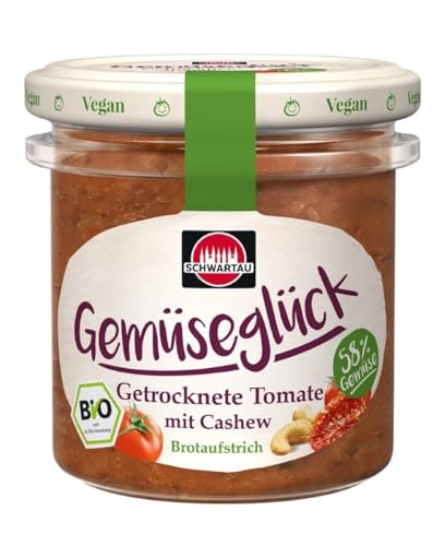 Schwartau Gemüseglück Getrocknete Tomate mit Cashew, veganer Bio Gemüseaufstrich, 135 g Schwartau Gemüseglück Getrocknete Tomate mit Cashew, veganer Bio Gemüseaufstrich, 135 g von Schwartau