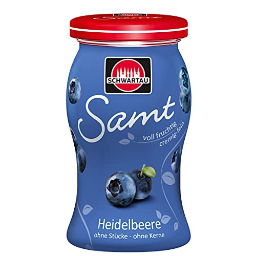 Schwartau Samt Heidelbeere, Fruchtaufstrich, ohne Stücke - ohne Kerne, 8er Pack (8 x 270 g) von Schwartau