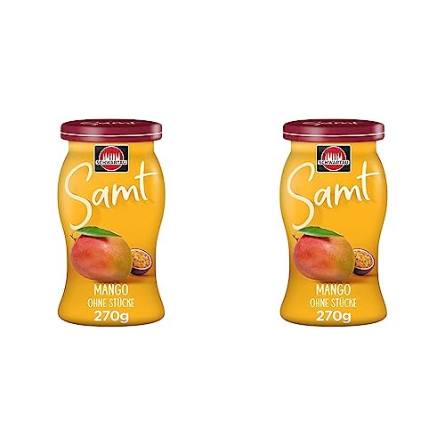 Schwartau Samt Mango, Fruchtaufstrich ohne Stücke & ohne Kerne, 270g (Packung mit 2) von Schwartau
