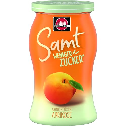 Schwartau Samt Weniger Zucker Aprikose, zuckerreduzierter Fruchtaufstrich, 225g von Schwartau