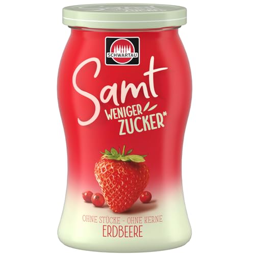 Schwartau Samt Weniger Zucker Erdbeere zuckerreduzierter Fruchtaufstrich, 255g Schwartau Samt Weniger Zucker Erdbeere zuckerreduzierter Fruchtaufstrich, 255g von Schwartau