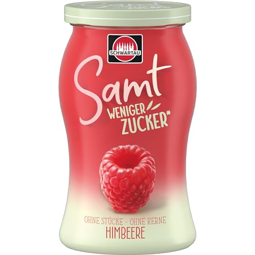 Schwartau Samt Weniger Zucker Himbeere, zuckerreduzierter Fruchtaufstrich, 225g von Schwartau