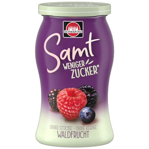 Schwartau Samt Weniger Zucker Waldfrucht, zuckerreduzierter Fruchtaufstrich, 255g von Schwartau