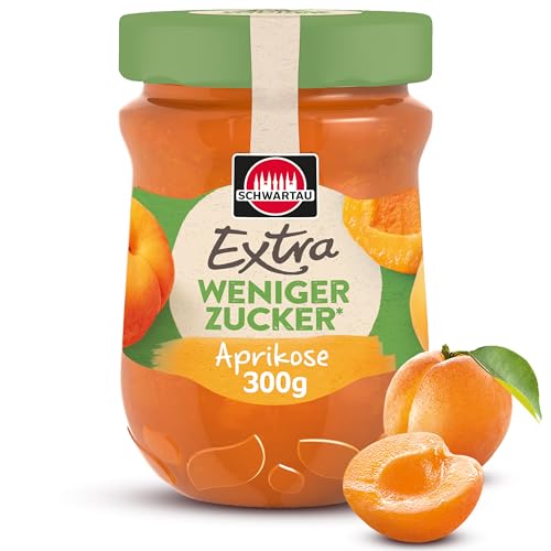 Schwartau Extra Weniger Zucker Aprikose, zuckerreduzierter Fruchtaufstrich, 300g Schwartau Extra Weniger Zucker Aprikose, zuckerreduzierter Fruchtaufstrich, 300g von Schwartau