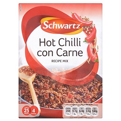 Schwartz Chili con carne-Hot-Rezept-Mix (41g) - Packung mit 2 von Schwartz