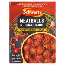 Schwartz Fleischbällchen in Tomatensauce (authentischer spanischer Geschmack), 30 g, 2 Stück von Schwartz