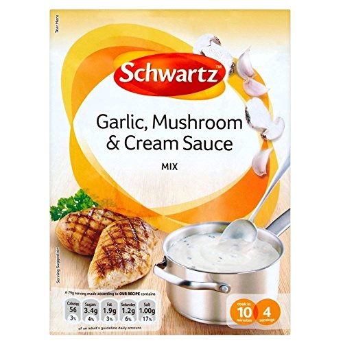 Schwartz Knoblauch, Pilze und Sahne-Sauce Mix (26g) - Packung mit 2 von Schwartz