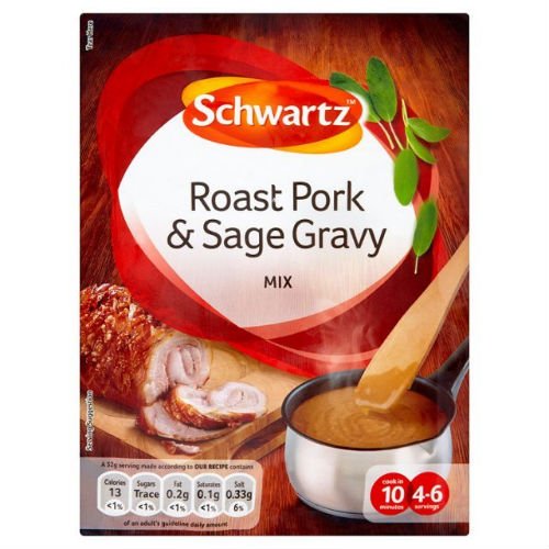 Schwartz Pork & Sage Soßenbeutel, 25 g, 8 Stück von Schwartz