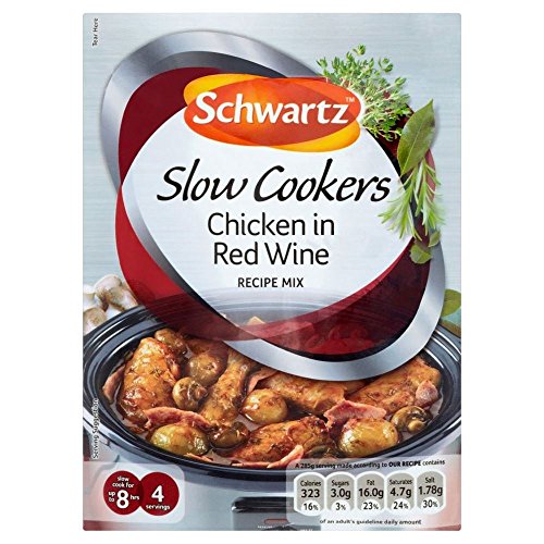 Schwartz Raclettgeräte Hähnchen in Rotwein Rezept Mix (35g) - Packung mit 6 von Schwartz