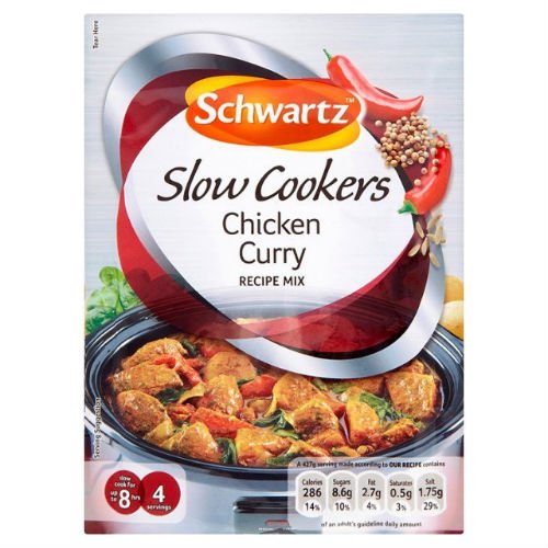 Schwartz Slow Cookers Chicken Curry 33 g, 8 Stück von Schwartz