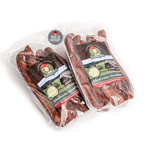 Schwarzwald Metzgerei - Pfefferbeisser Rohesser mit einmalig rauchigem Geschmack, aromatisch mit edlen Naturgewürzen verfeinert - 6 Paar Schwarzwald Metzgerei - Pfefferbeisser Rohesser mit einmalig rauchigem Geschmack, aromatisch mit edlen Naturgewürzen verfeinert - 6 Paar von Schwarzwald Metzgerei Schaufler