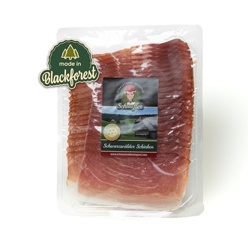 Schwarzwald Metzgerei – Schwarzwälder Schinken mit herzhaft rauchigem Aroma – 600g geschnittener Räucherschinken nach Schwarzwälder Tradition Schwarzwald Metzgerei – Schwarzwälder Schinken mit herzhaft rauchigem Aroma – 600g geschnittener Räucherschinken nach Schwarzwälder Tradition von Schwarzwald Metzgerei Schaufler
