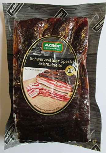 Schwarzwald Art Adler Schmalseite Vesper-Speck mindestens 500g von SchwarzwaldArt
