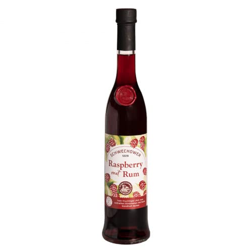 Likör Raspberry & Rum 0,5l (16% Vol.) - Himbeerlikör mit Rum verfeinert von Schwechower Obstbrennerei GmbH