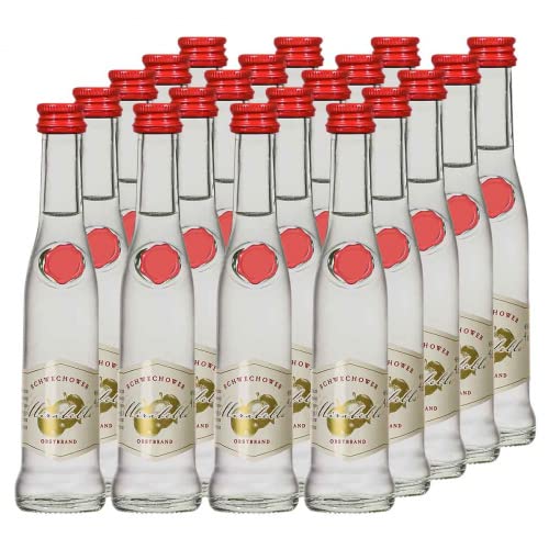 20 x Schwechower Obstbrand Mirabelle 4cl (40% Vol.) - kleine Flaschen - RATION - 20 x 40ml von Schwechower Obstbrennerei GmbH