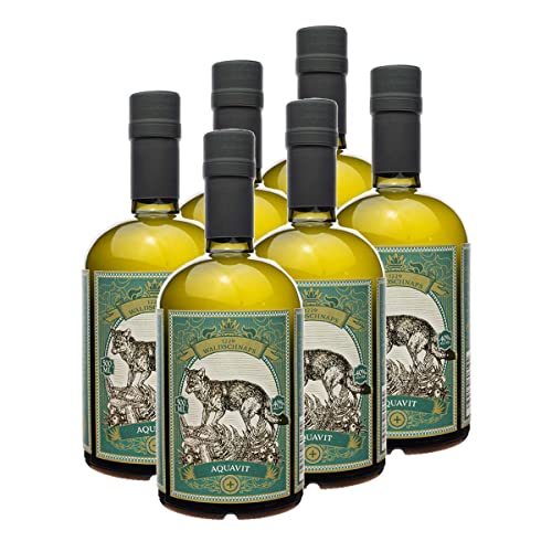 6 x AQUAVIT 0.5l (40% Vol) - Waldaquavit - Mecklenburger Akvavit - 1229 Waldschnaps von Schwechower Obstbrennerei GmbH