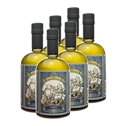 6 x WODKA 0.5l (40% Vol) - Waldwodka - Mecklenburger Vodka - 1229 Waldschnaps von Schwechower Obstbrennerei GmbH