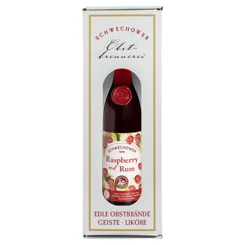 Schwechower Likör Raspberry & Rum 0,5l Geschenkkarton (16% Vol.) - Dreieckkarton von Schwechower Obstbrennerei GmbH