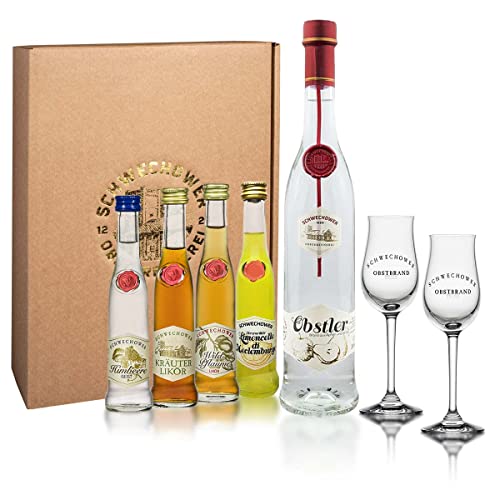Obstler Geschenkset mit Gläsern Obstler Geschenkset mit Gläsern von Schwechower Obstbrennerei GmbH