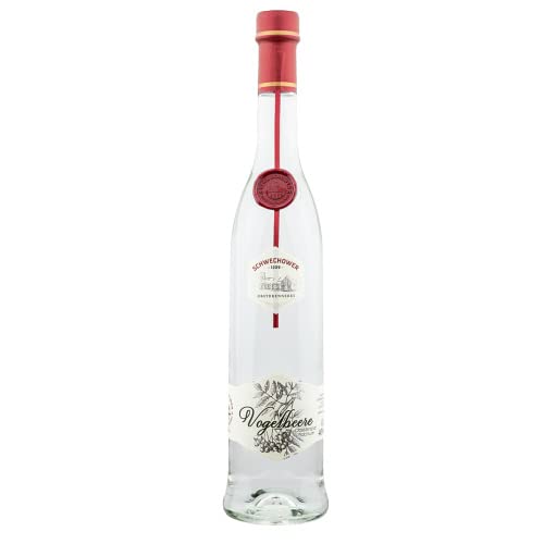 Schwechower Platinum Obstbrand Vogelbeere 0.5l (40% Vol.) - LIMITIERT - Vogelbeerbrand - Edelbrand - Vogelbeerschnaps 500ml von Schwechower Obstbrennerei GmbH