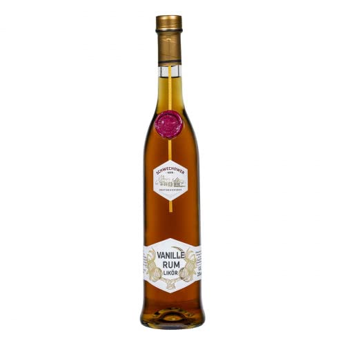 Schwechower Vanille-Rum Likör 0,5l (25% Vol.) - Premium Vanillelikör mit Rum verfeinert (Winterlikör) | Aromen von feiner Vanille, gepaart mit kräftigem Übersee-Rum von Schwechower Obstbrennerei GmbH