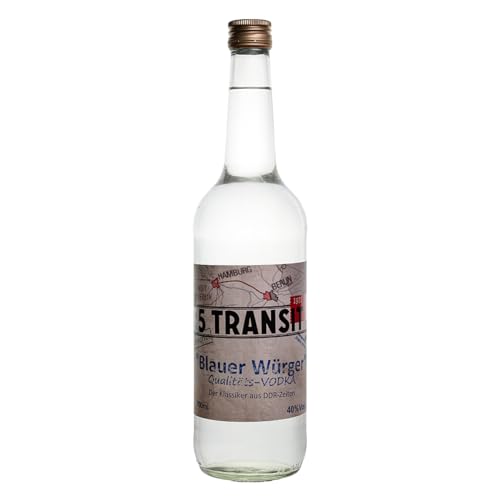 Vodka Blauer Würger 0.7l (40% Vol) No. 5770 - Wodka DDR-Edition - F5 Transit - Bester Schnaps aus Ostdeutschland | nach überlieferter Rezeptur hergestellt von F5