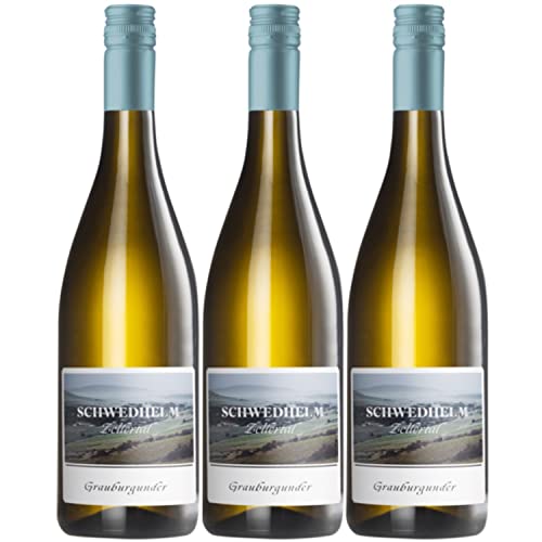 Schwedhelm Grauburgunder Gutswein Weißwein Wein trocken QbA Deutschland I Versanel Paket (3 x 0,75l) von Schwedhelm