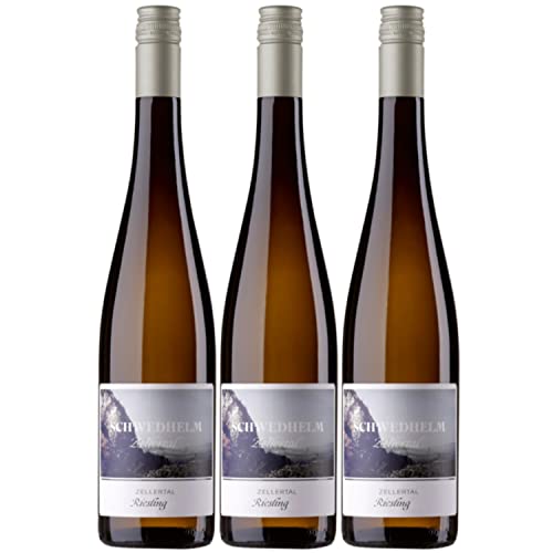 Schwedhelm Riesling Zellertal Weißwein Wein trocken QbA Deutschland I Versanel Paket (3 x 0,75l) von Schwedhelm