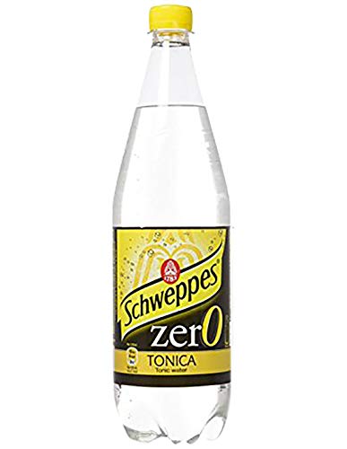 12 x Schweppes Tonica Zero Limonade ohne Zucker PET 1Lt Erfrischendes Fizzy Soft Drink von Schweppes