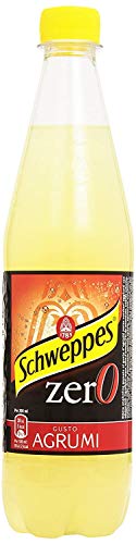 12 x Schweppes Zero Agrumi Zitrus-Limonade ohne Zucker PET 0,6l Erfrischendes Fizzy Soft Drink von Schweppes