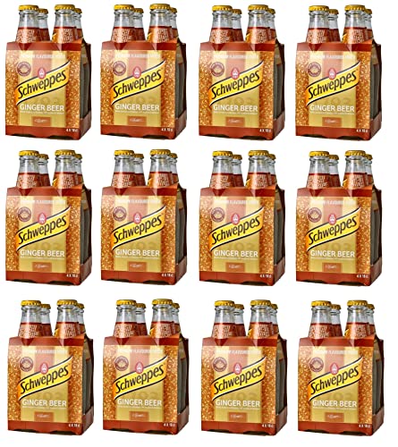 12x Schweppes Ginger Beer Kohlensäurehaltiges Erfrischungsgetränk mit Ingwergeschmack (4 x 18cl) von Schweppes