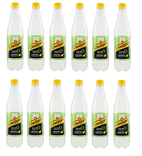 12x Schweppes Limone Zero Kohlensäurehaltiges Erfrischungsgetränk mit Zitrone ohne Zuckerzusatz 600ml von Schweppes