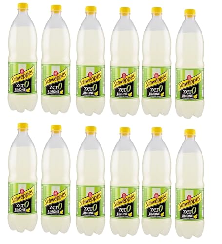 12x Schweppes Limone Zero Kohlensäurehaltiges Erfrischungsgetränk mit Zitrone ohne Zuckerzusatz 600ml von Schweppes