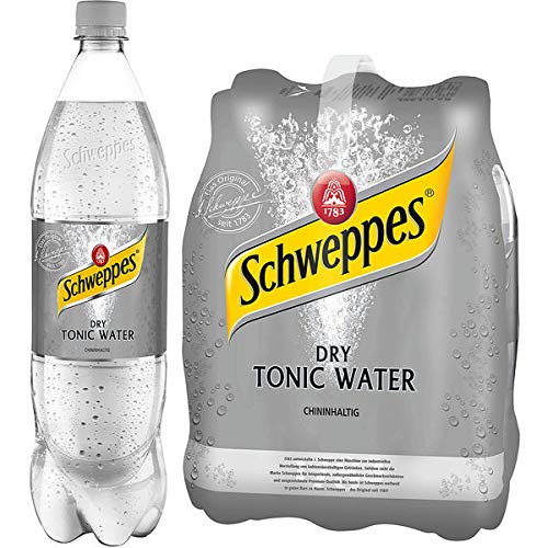 DPG Schweppes Dry Tonic Water 6 x 1,25l (inkl. 1,50 Euro Pfand) von Schweppes