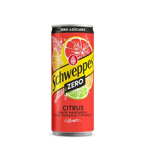 Schweppes Citrus Zero, Erfrischung ohne Zucker und Kalorien, 33 cl Dose von Schweppes