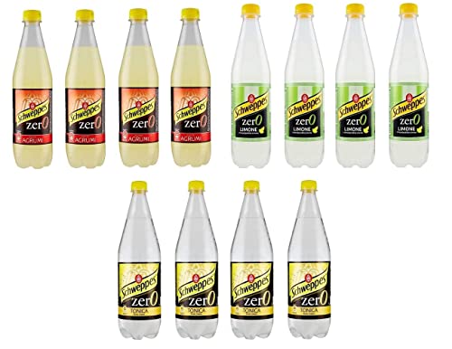 Testpaket Schweppes Zero ohne zucker Erfrischend alkoholfreies Getränk Zitrone Zitrusfrüchte Tonic-Wasser 12x600ml von Schweppes