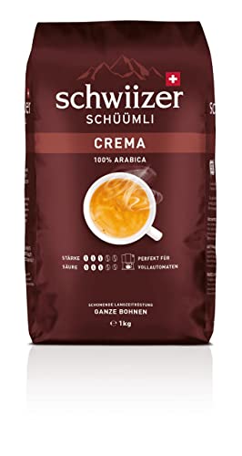 Schwiizer Schüümli Crema Ganze Kaffeebohnen 4kg - Intensität 3/5 - UTZ-zertifiziert von Schwiizer Schüümli