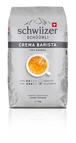 Schwiizer Schüümli Crema Barista Ganze Kaffeebohnen 1kg - Intensität 2/5 - UTZ-zertifiziert von Schwiizer Schüümli